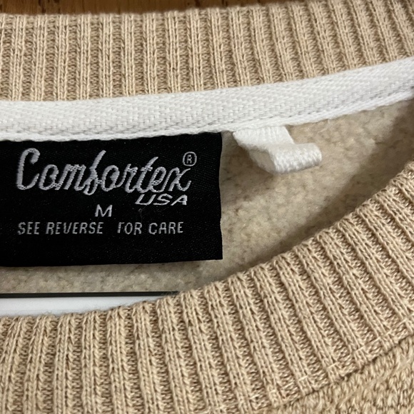 Comfortex Unisex Beige Cotton Blend Long Sleeve ‘HELEN GEORGIA’ Sweatshirt Sz-M - Picture 3 of 5